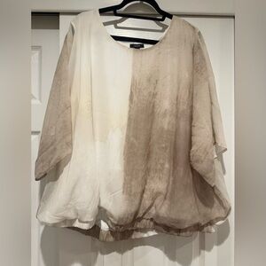 Alfani Women's Beige and Cream Blouse